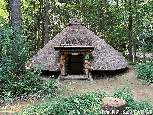 松戸市立博物館の復元竪穴住居　撮影:爆点日本史編集部