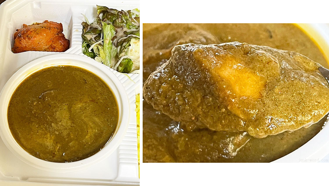 葛飾区立石 サティーのチキンほうれん草カレー