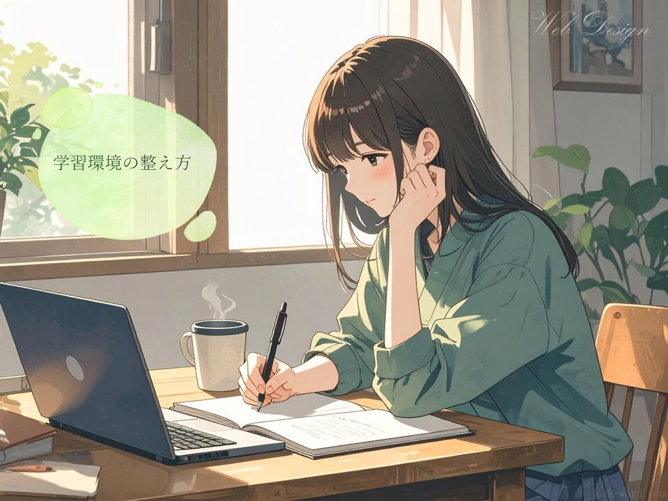 失敗しない学習環境の整え方｜集中力と継続力を高めるデスク・ツール・時間術のイメージ画像 作成：junk-word.com