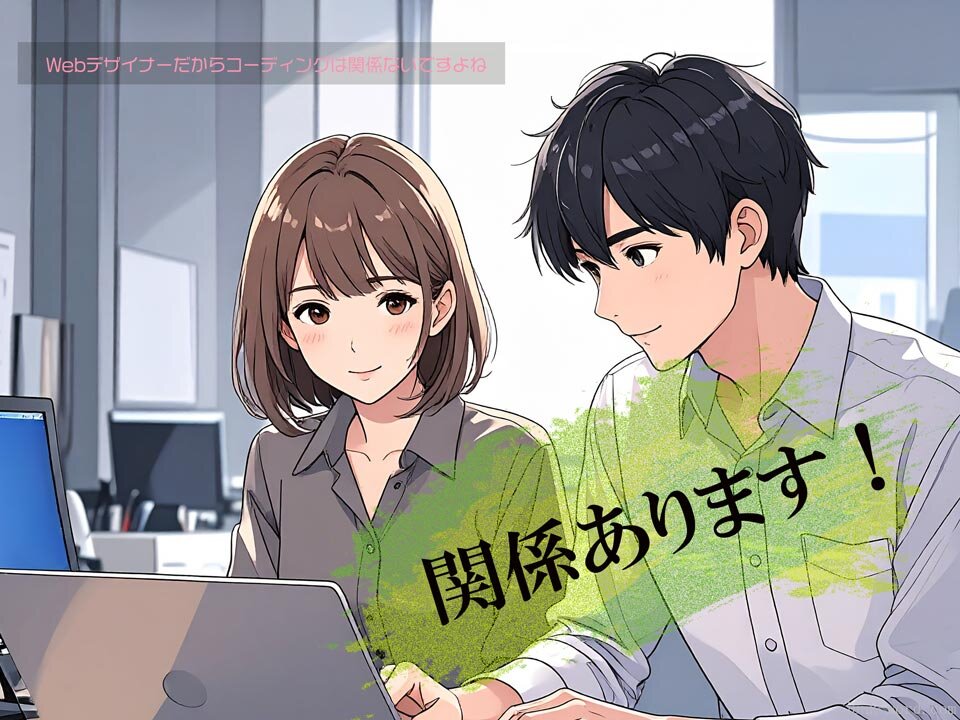 コーディングを知らないWebデザイナーは損をする？現場で差がつく「理解の深さ」イメージ画像 作成：junk-word.com