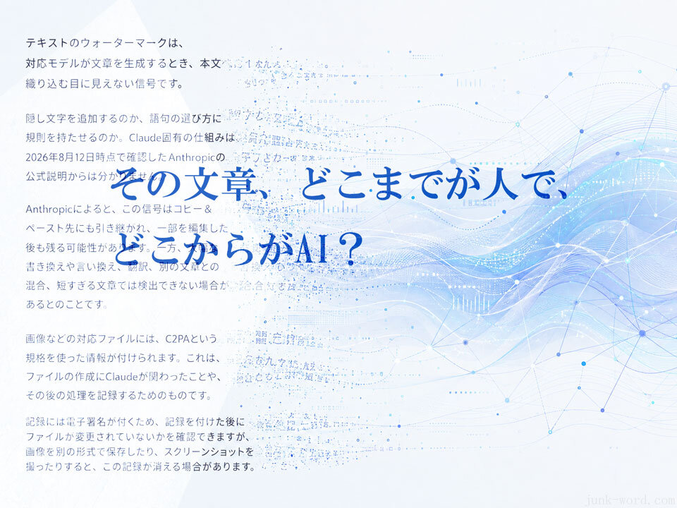 Claudeが文章に見えないマークを導入　自分で書いた原稿をClaudeで校正した場合も対象になる？