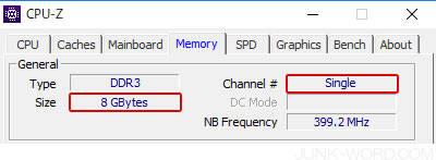 CPU-Zで増設したメモリの情報を確認