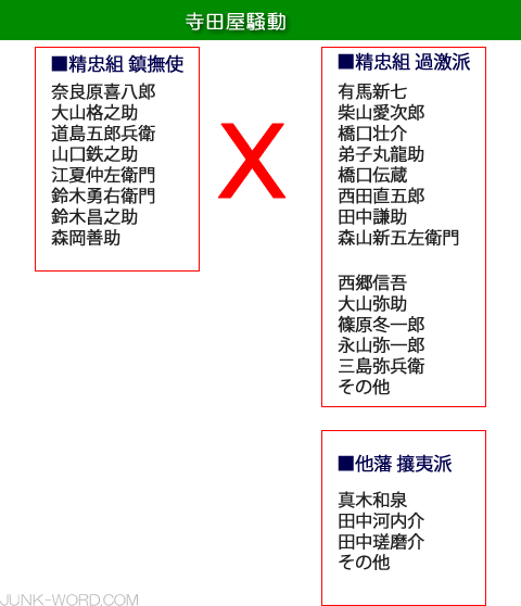 寺田屋騒動 薩摩藩精忠組の同士打ち 鎮撫使と急進派