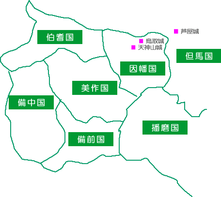 因幡国（いなばのくに）勢力図