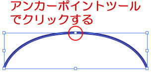 スムーズポイントをアンカーポイントツールでクリックする