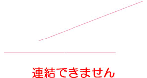 二本の線を「連結ツール」で繋げることができません