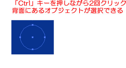 イラストレーター 背面のオブジェクトを選択する