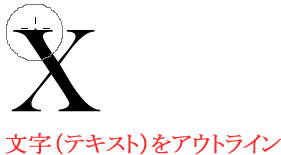 イラストレーターCC アルファベットをアウトラン化する