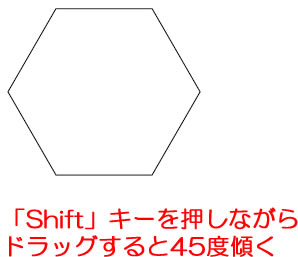 イラストレーターCC 正多角形の角度を45度