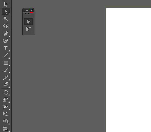 イラストレーター ツールをパネルに戻す