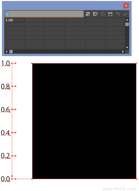 Excel（エクセル）読み込み グラフデータウィンドウ