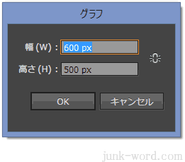 イラストレーターＣＣ 複合グラフ 幅と高さ