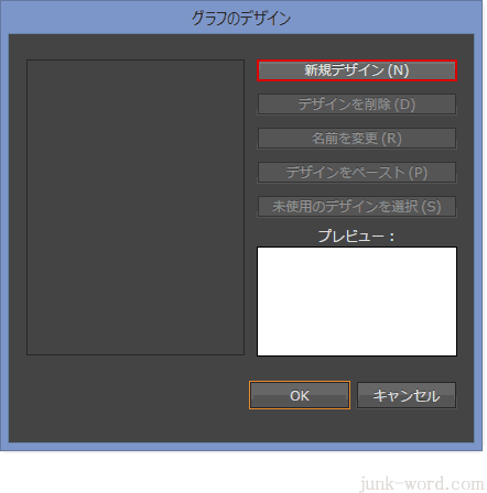 「グラフのデザイン」ダイアログボックス「新規デザイン」