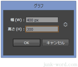 イラレ 散布図 の幅と高さを数値で入力