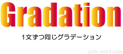 1文字ずつ同じグラデーションが適用