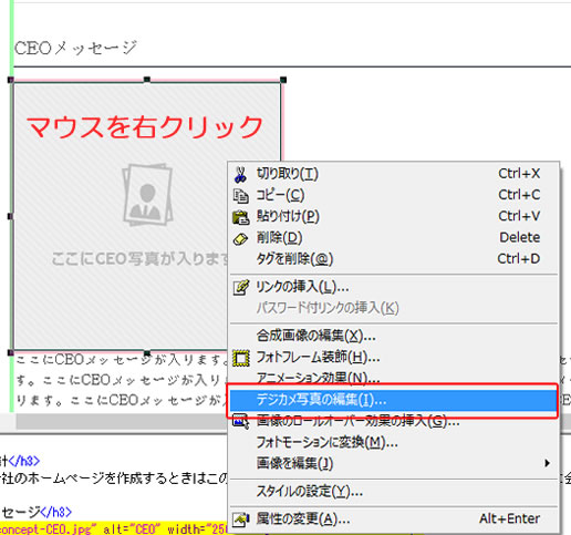 CEOの画像を編集