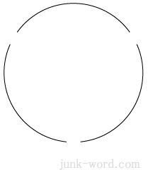 ３分割の正円が完成　イラストレーター矢印アイコンの作成