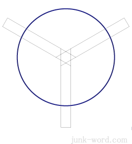 イラストレーター矢印アイコンの作成　Ｙ字の形にする