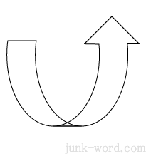 カーブデザインの矢印アイコンをイラストレーターで作る　あと一歩で完成