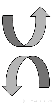 曲線デザインの矢印アイコンをイラストレーターで作成　完成図