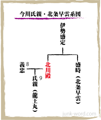 伊勢盛時（いせもりとき）・北条早雲、北側殿系図