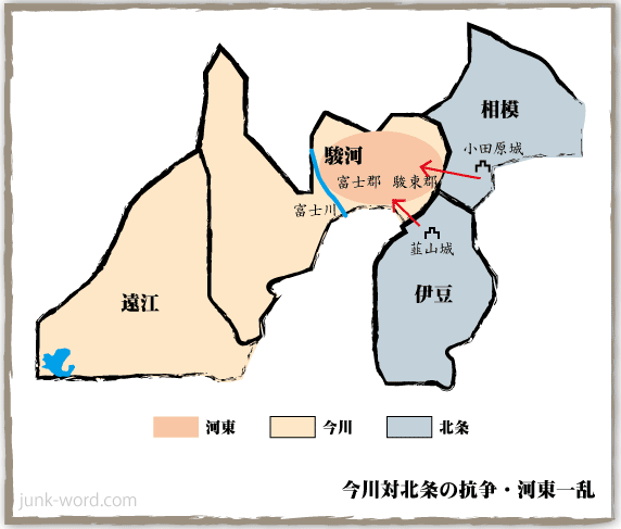 河東一乱（かとういちらん）・駿河国駿河郡（駿東郡）と富士郡